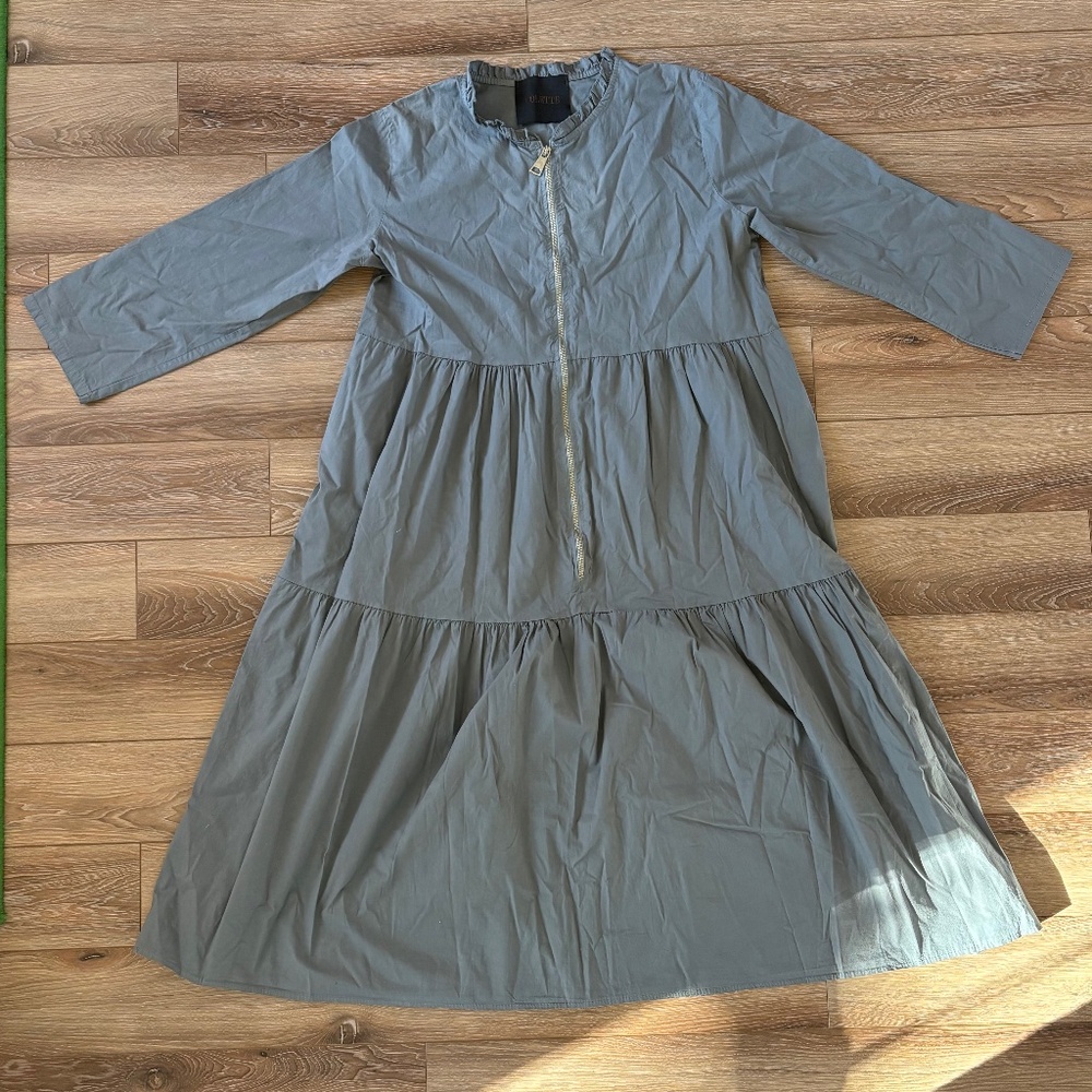 Colette gray zipper dress